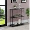 Convenience Concepts Designs2Go Classic Glass 3 Shelf Bookcase, Black Glass